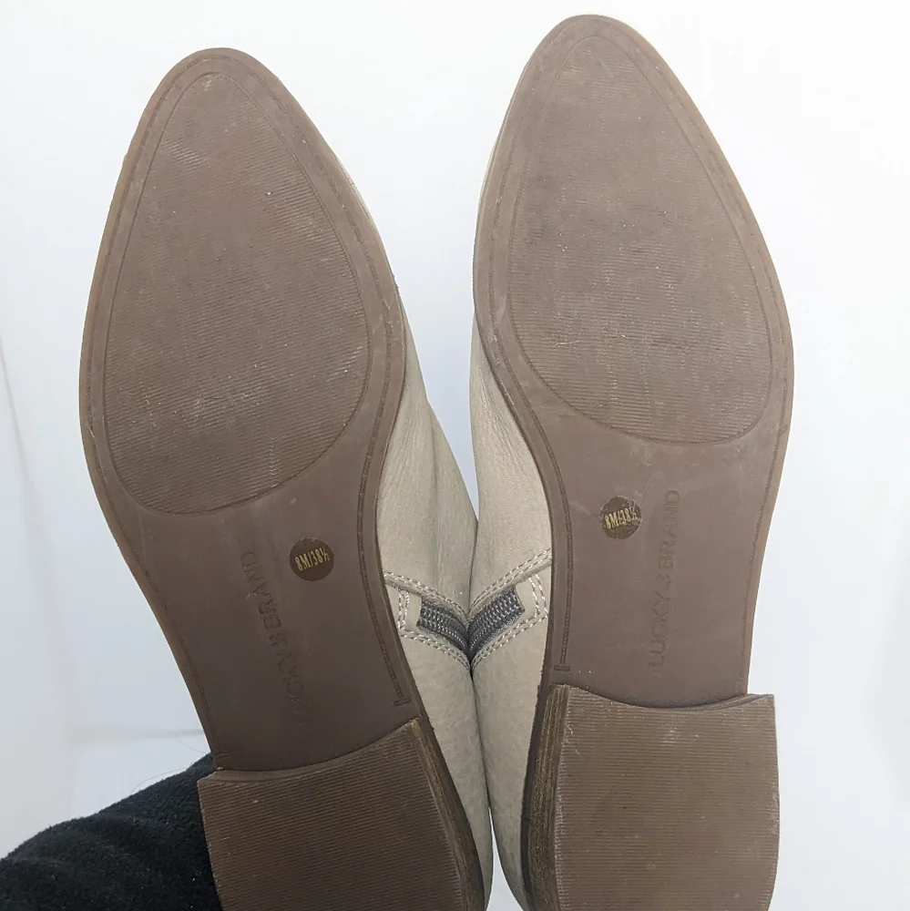 Lucky brand leather perrma ankle boots